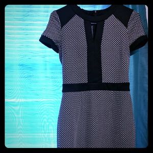 Black and white London Times dress